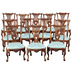 Used Period Chippendale Dining Chairs