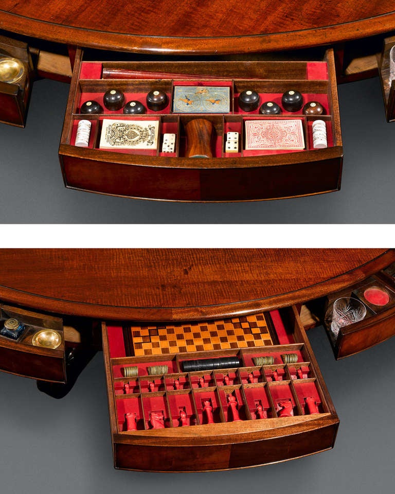 18th Century and Earlier Irish Mahogany Dining and Games Table