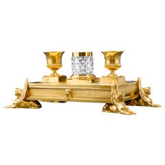 Antique Weeks Museum Ormolu Inkstand