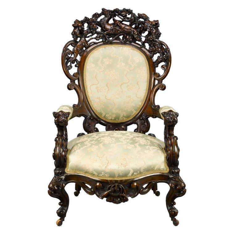 Alexander Roux Hunting Chair at 1stDibs | alexander roux furniture