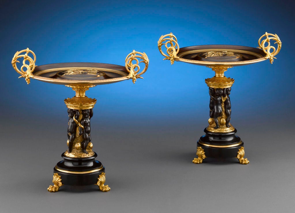 French Ormolu and Marble Compotes