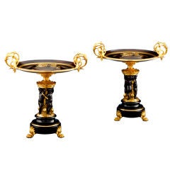 French Ormolu and Marble Compotes
