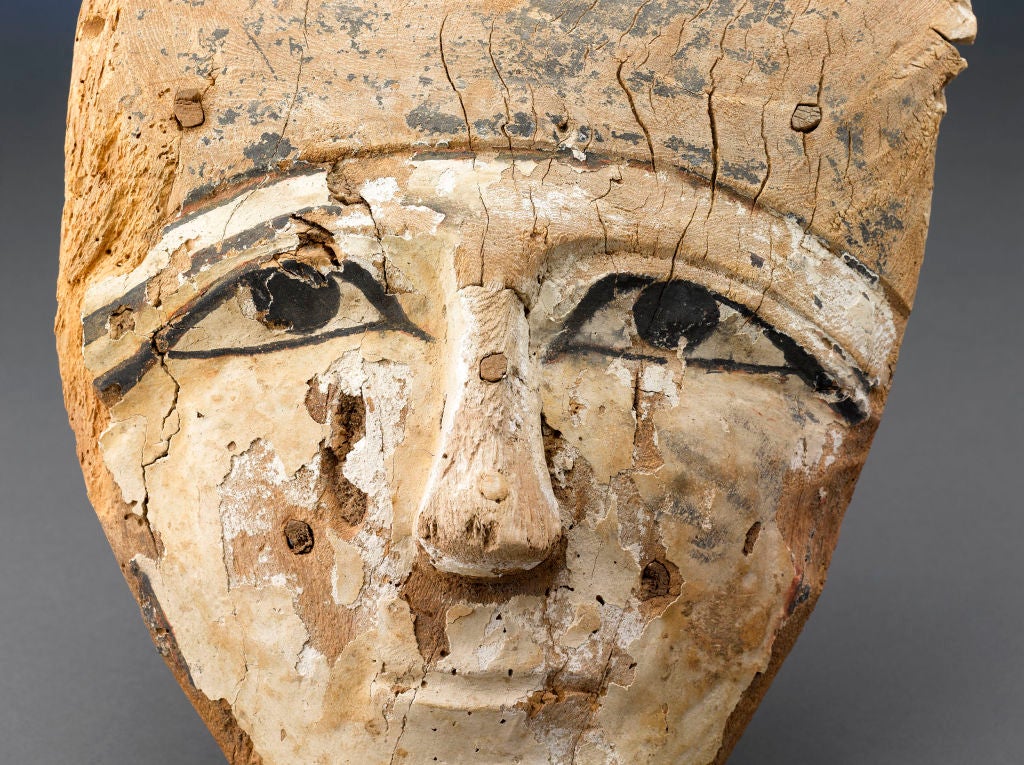 18th Century and Earlier Egyptian Late Kingdom Sarcophagus Mask