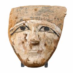 Used Egyptian Late Kingdom Sarcophagus Mask