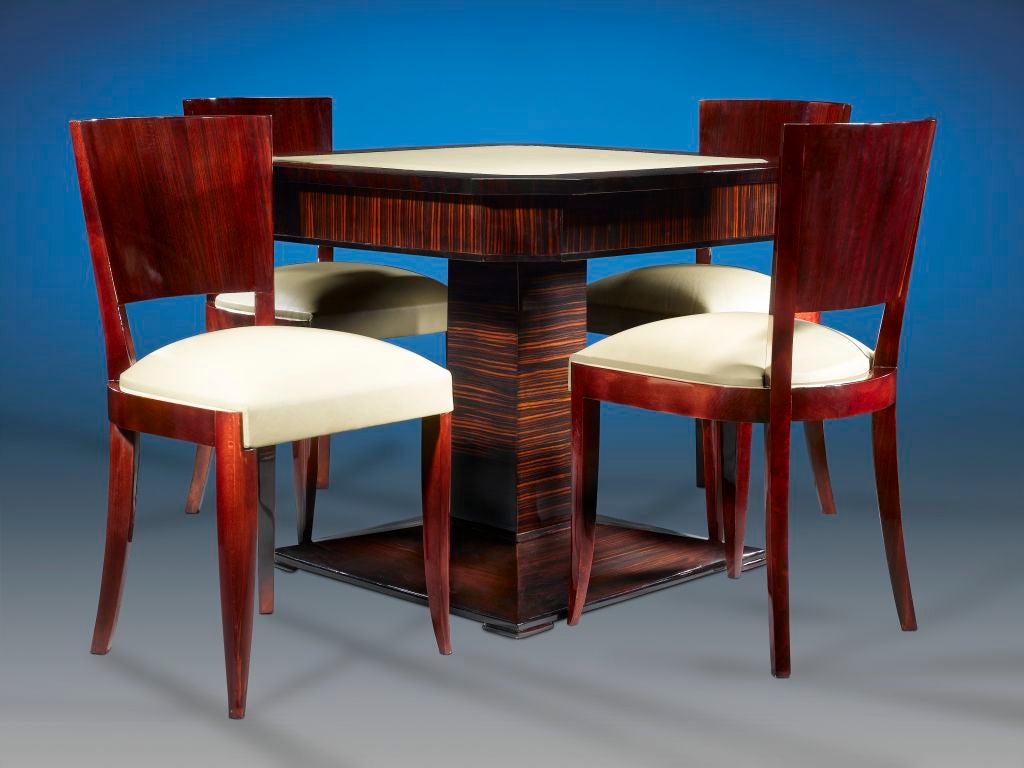 French Art Deco Card Table and Chairs