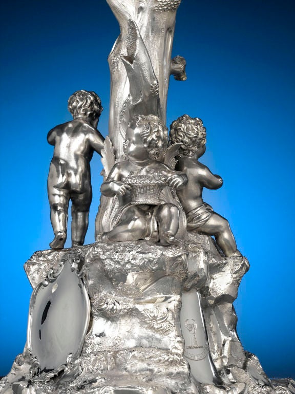 Benjamin Stevens Victorian Silver Centerpiece In Excellent Condition In New Orleans, LA