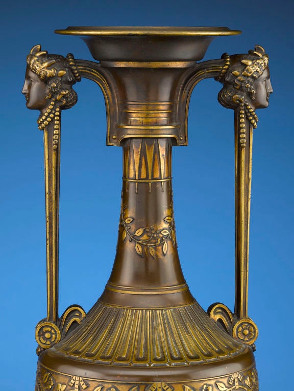 Barbedienne Classical Revival Urns In Excellent Condition In New Orleans, LA