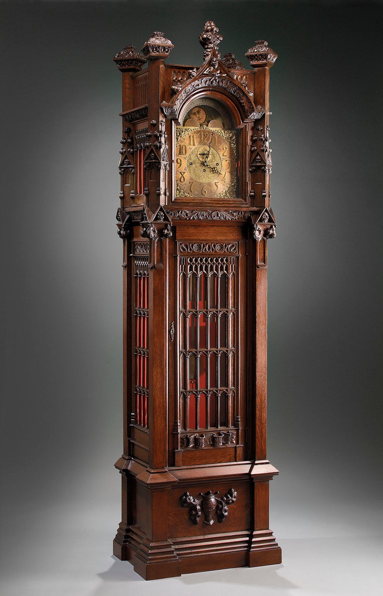 Gothic-Style Grandfather Clock.