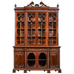 Mahogany Chippendale-Style Breakfront 3