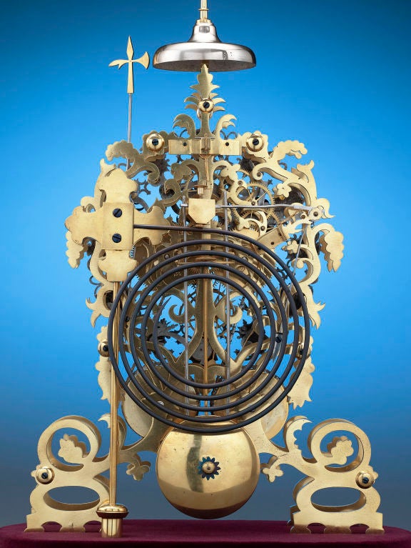 Victorian Brass Skeleton Clock 1