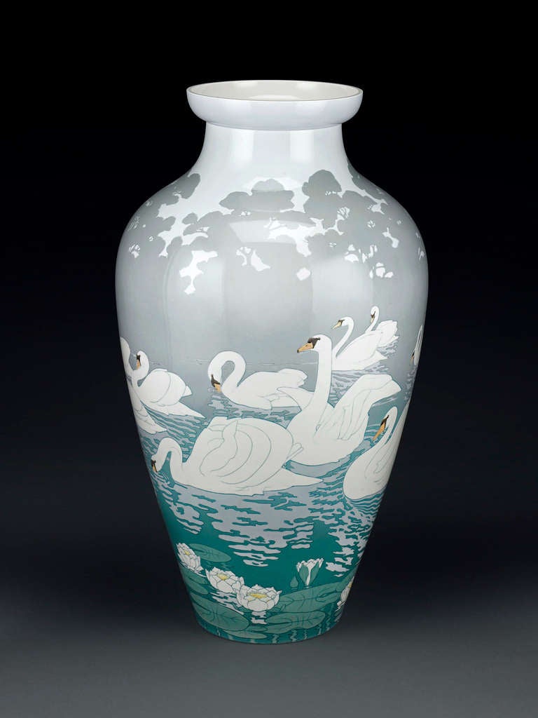 Sevres Swan Vase from 1900 Paris World's Fair In Excellent Condition In New Orleans, LA