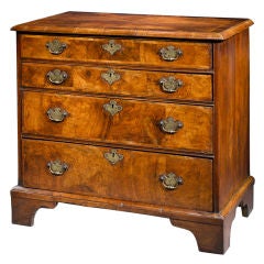 William III English Walnut Chest of Drawers
