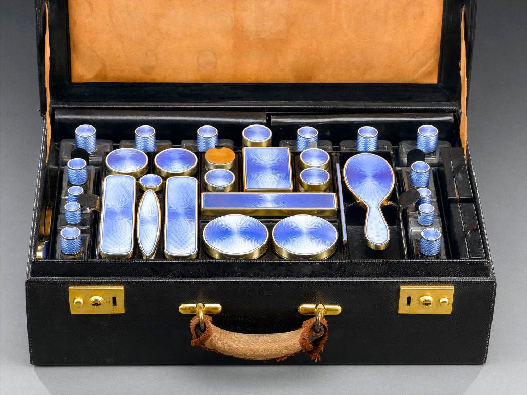 French Blue Enamel Neccessaire Owned by Andy Warhol
