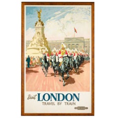 Vintage British Railways "Visit London" Travel Poster