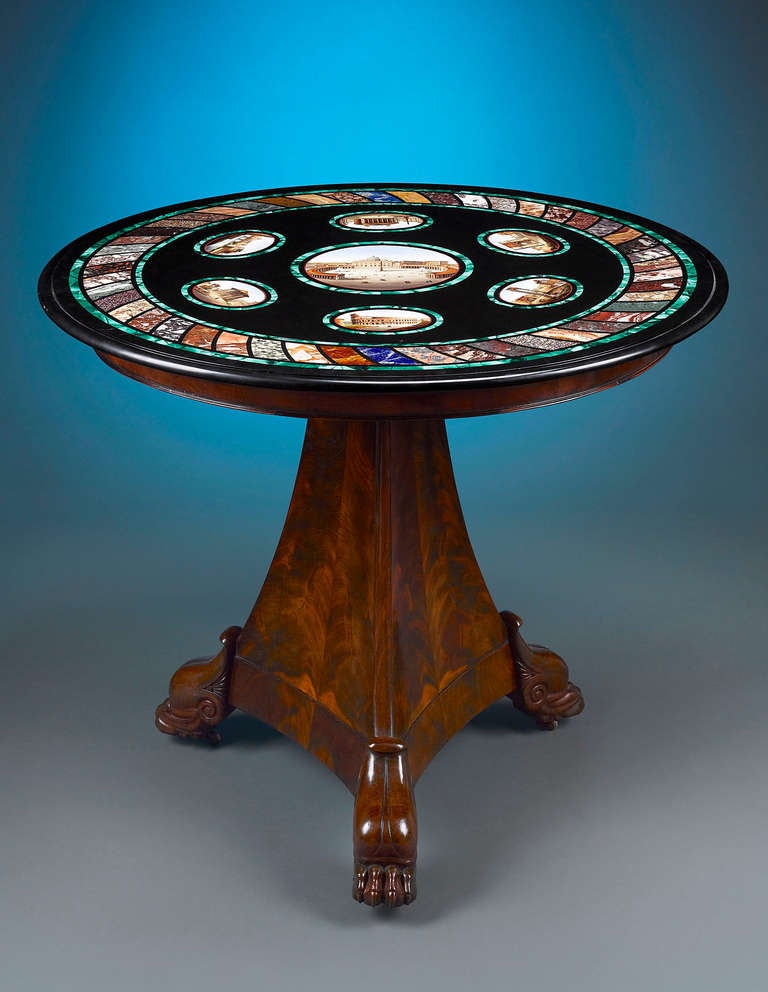 Italian Micromosaic Table