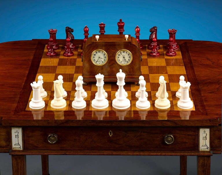 Victorian Jaques of London Chess Set Made for Joaquin Amarro