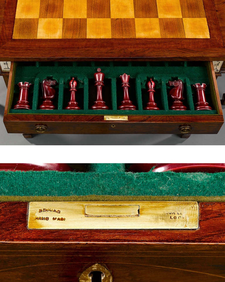 Rosewood Jaques of London Chess Set Made for Joaquin Amarro