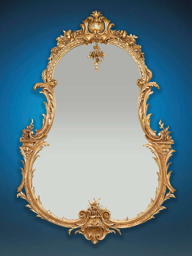 Pair of Gilt Rococo Mirrors In Excellent Condition In New Orleans, LA