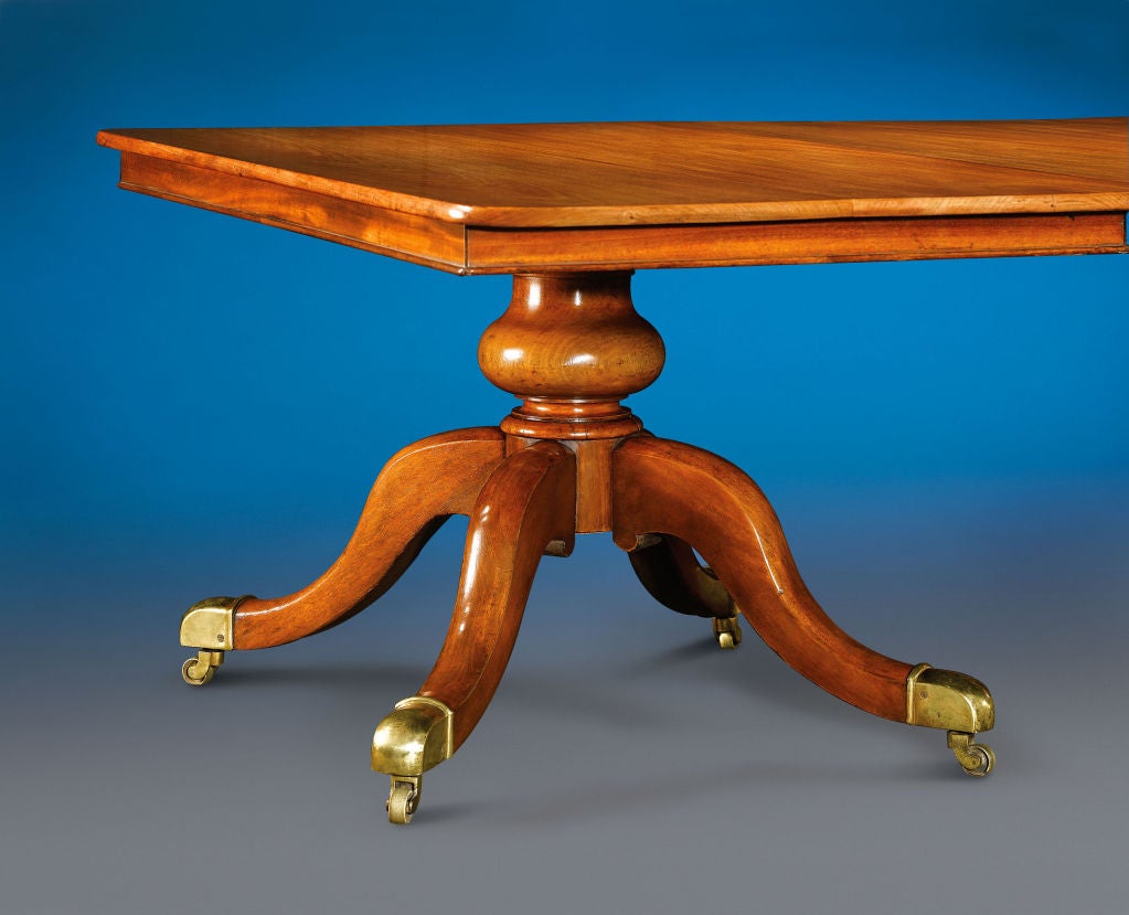 Neoclassical Incredible English Mahogany Seven-Pedestal Dining Table For Sale