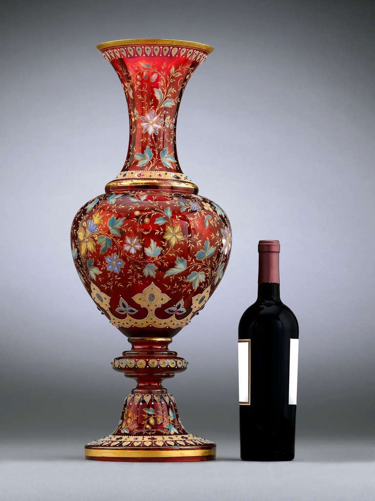 Other Moser Ruby Glass Vase