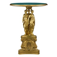 Malachite Rococo Revival Table