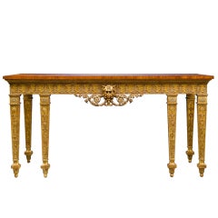 Rare George III Marquetry Console Table