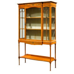 Antique Victorian Satinwood Cabinet