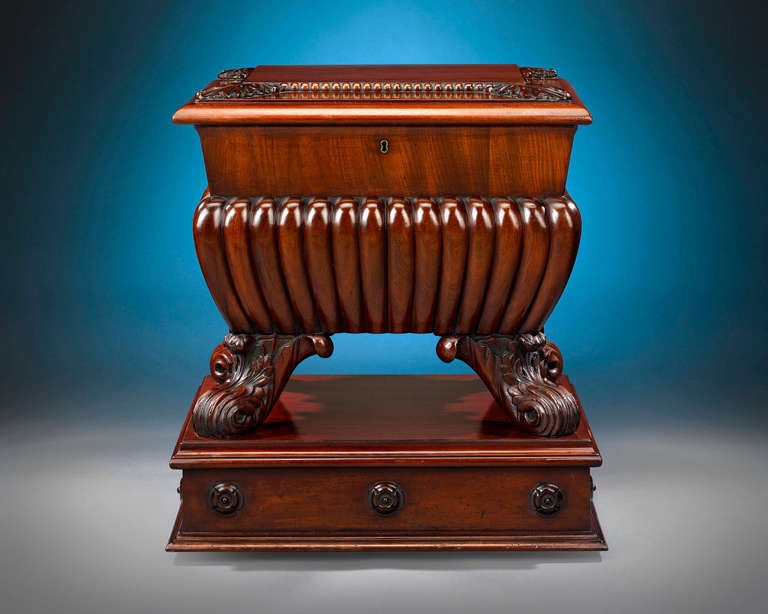 This stunning William IV-period wine cooler was almost certainly crafted for the Admiral Thomas Cochrane, 10th Earl of Dundonald, 1st Marquess of Maranhão. One of the best-known British naval officers in history, Cochrane's courageous exploits