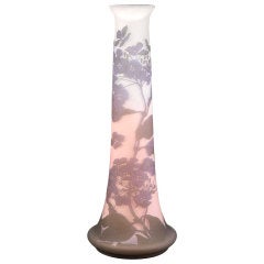 Hydrangea Glass Vase by Galle
