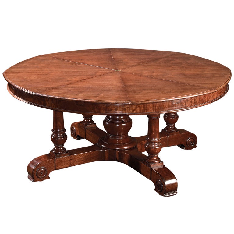 Round Dining Table by Robert Jupe at 1stDibs | robert jupe table, robert  jupe expanding table, what is a jupe table