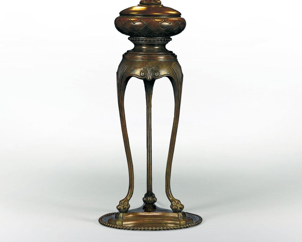 American Tiffany Studios Peony Table Lamp