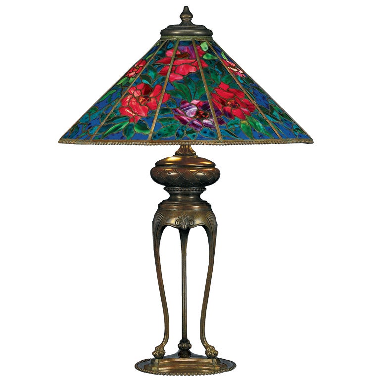 Tiffany Studios Peony Table Lamp