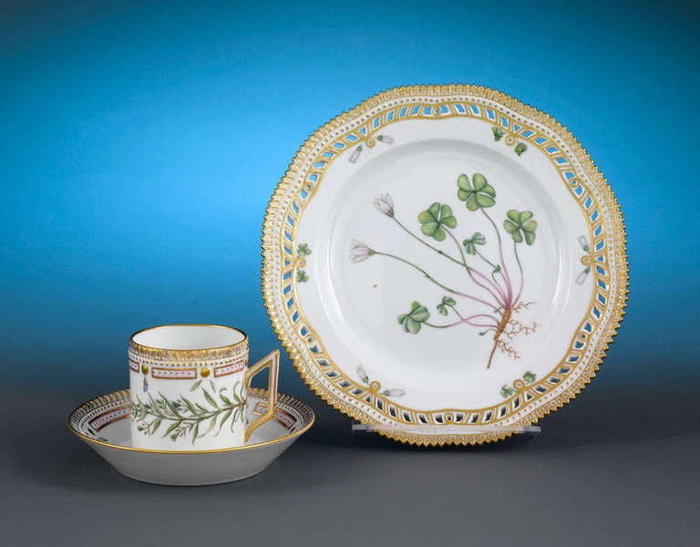 Porcelain Flora Danica Dinner Service, 82-piece