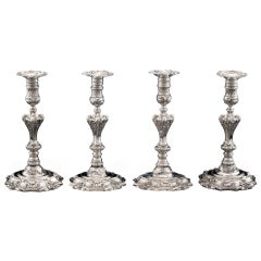 Antique Silver Candlesticks by Paul de Lamerie