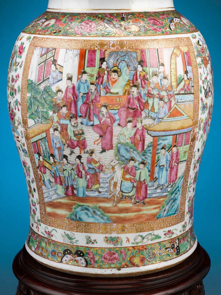 Porcelain Chinese Rose Medallion Vases