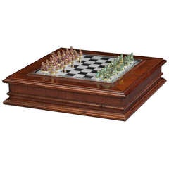 Jeu d'échecs indien en émeraude et rubis