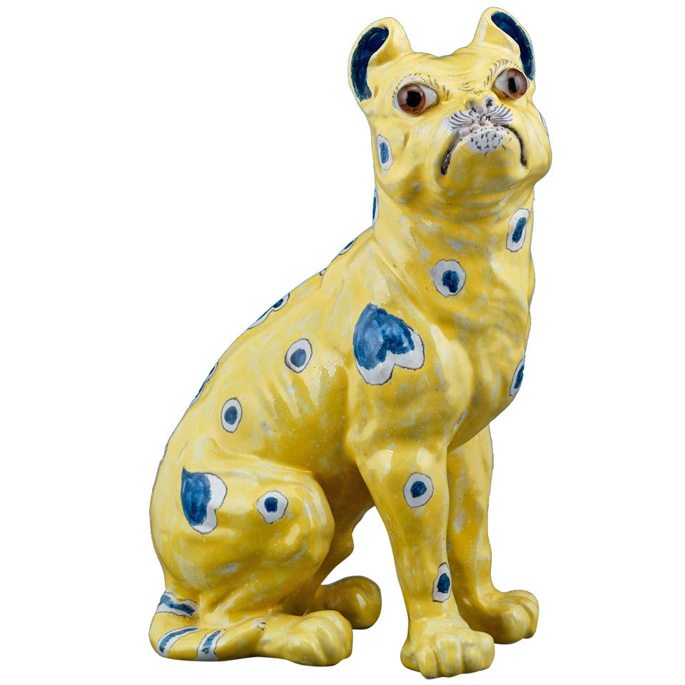 Emile Galle Faience Pottery Pug