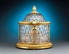 Baccarat Gilt Bronze and Cut Glass Cave Liqueur