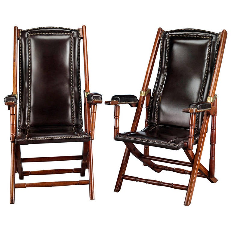 Pair of Military Campaign Chairs For Sale at 1stDibs