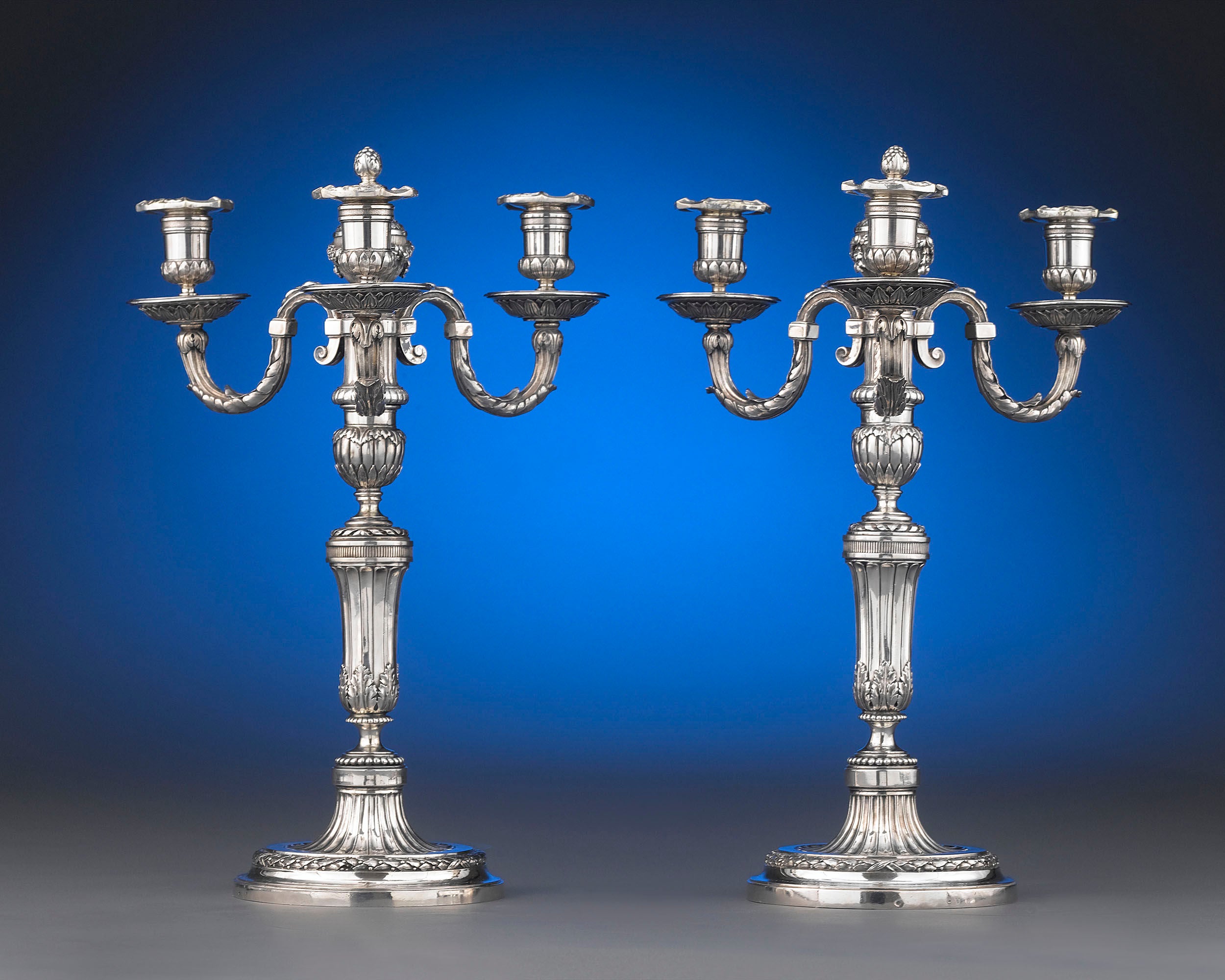 Louis XVI Silver Candelabra