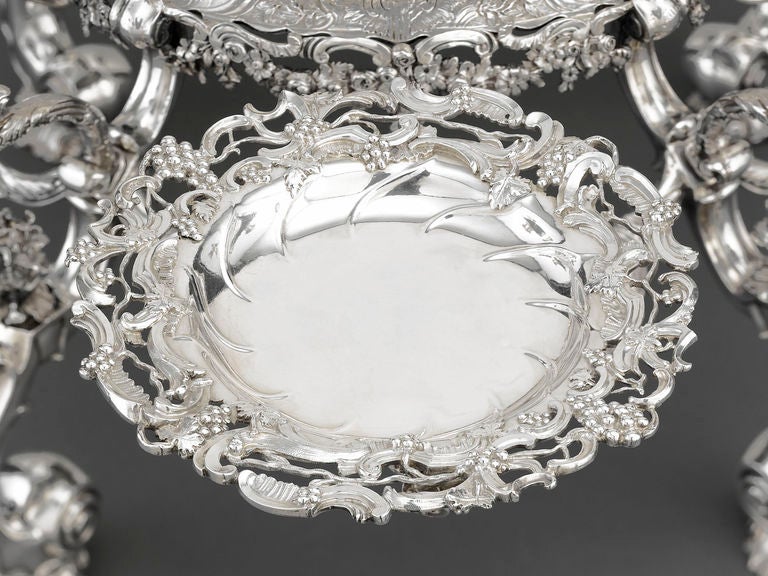 18th Century and Earlier Important George II Silver Epergne