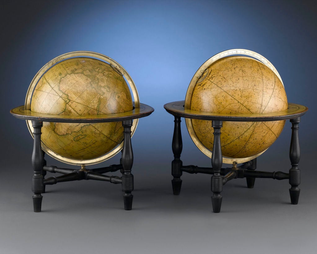 12" Table Globes by J. & W. Cary Globes