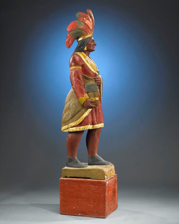 American Wooden Cigar Store Indian