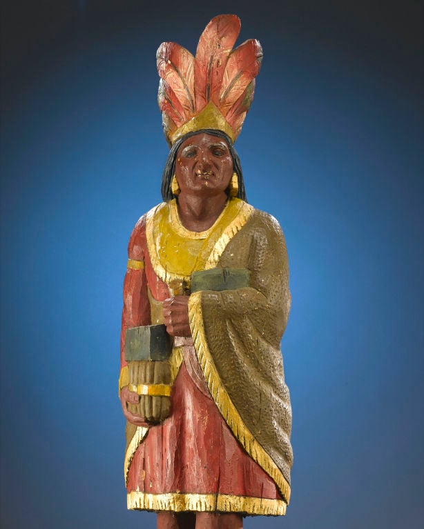 Wooden Cigar Store Indian In Good Condition In New Orleans, LA