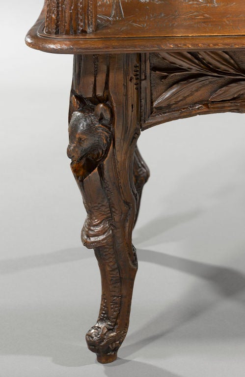 19th Century Black Forest Dancing Bears Bench