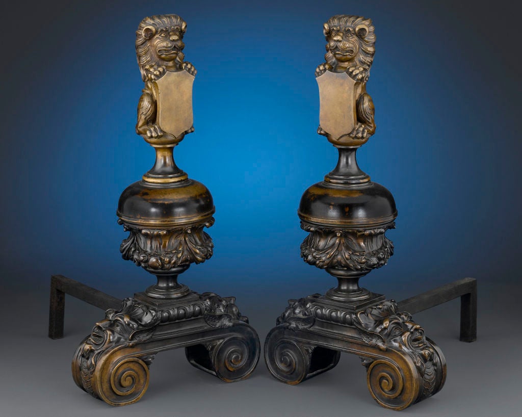 Bronze Chenets