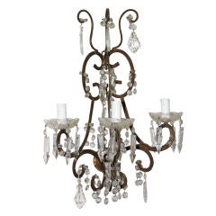 Italian Sconce with Crystals