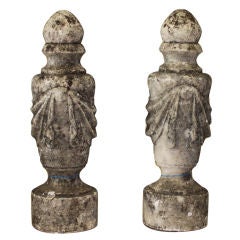 Antique Stone Finials (Pair)