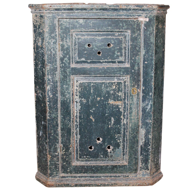 Swedish Corner Hanging Cupboard For Sale