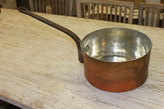 Set of Vintage Copper Pots - Cook Ware For Sale 4